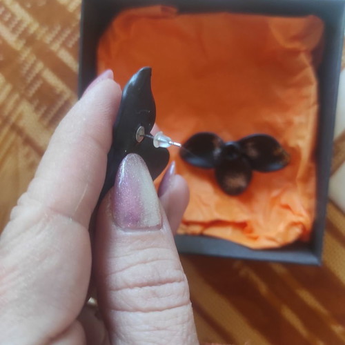 Clay earrings new handmade by Greek designer Messy Dot