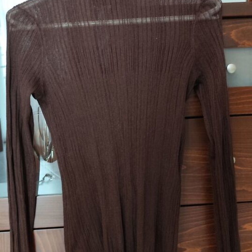 Zara brown blouse and pants set new with golden threads