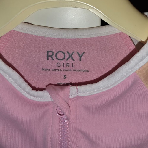 Roxy Girls' Swimsuit with Sleeves Like New, Pink, Age 5
