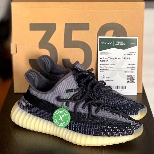 Adidas Yeezy Boost 350 V2 Carbon sneakers, size EU 45