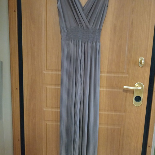 One-piece jumpsuit used, mocha brown, size S/M