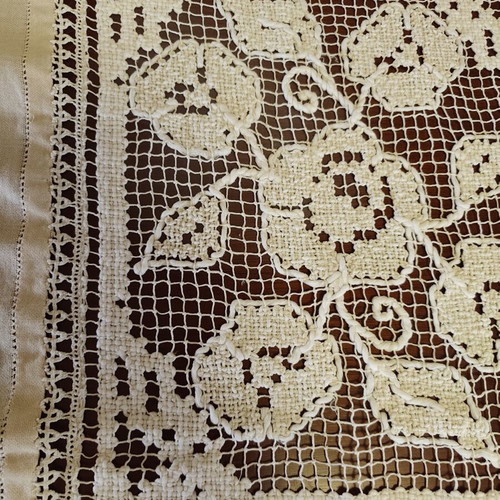 Handmade curtain 140 x 135 used with minor repairable damage