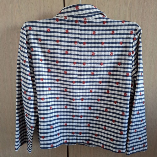 Figaro jacket XS-S like new, white and blue