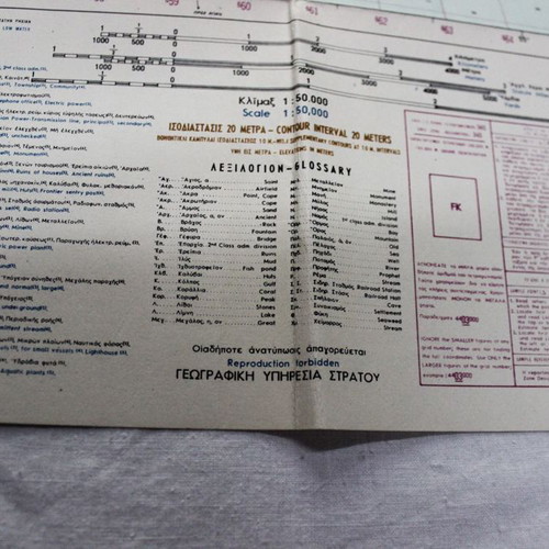 Karitsa Map used, Greek Army Geographic Service 1969