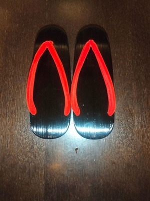 Traditional Japanese Geisha Sandals Geta new, lacquered wood
