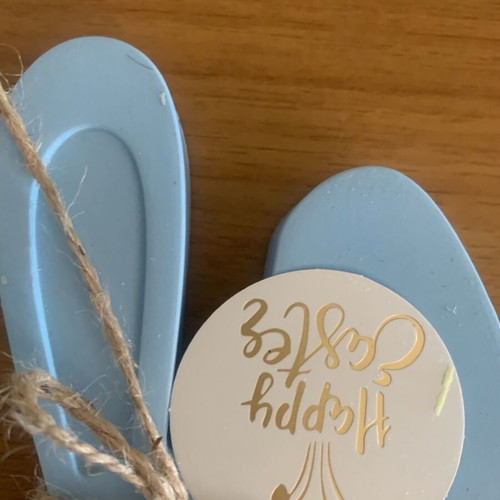 Ceramic base with aromatic Easter candles in bunny shape new