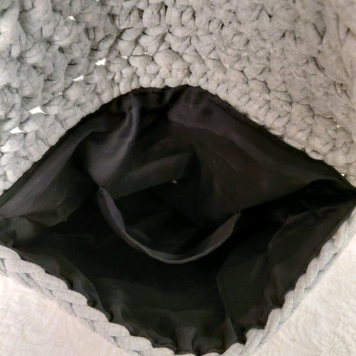 Handmade gray shoulder and crossbody bag new