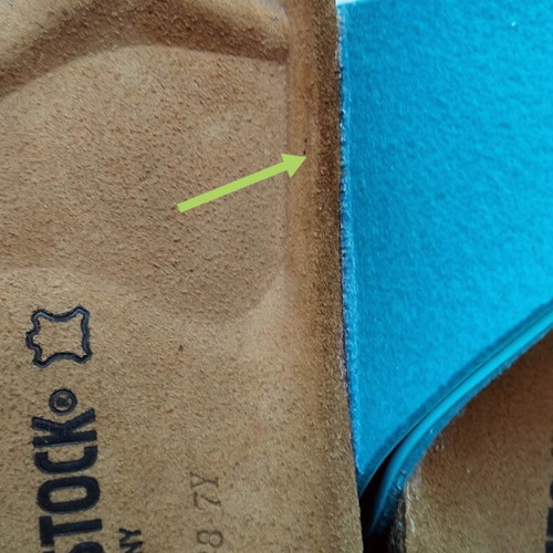Birkenstock Madrid single strap sandals patent vibrant blue size 42 new