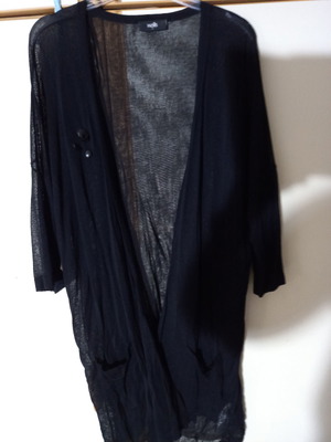 Wallis cardigan new, size M/L, black, spiderweb knit with embroidered stones