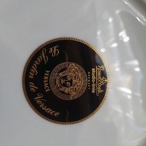Versace Rosenthal Le Jardin cigar ashtray pair, Butterfly Garden design