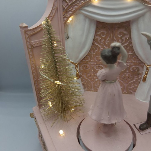 Nutcracker and Ballerina Christmas Music Box like new