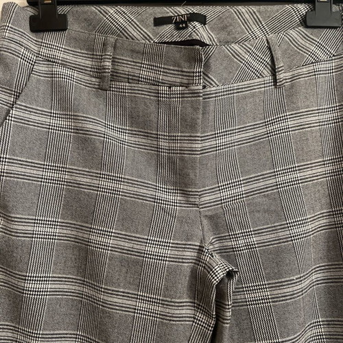 Zini gray checkered bell-bottom pants like new