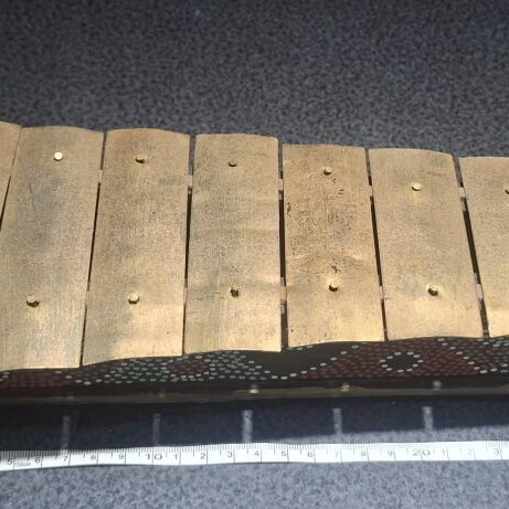 Handmade Ethnic Gamelan Saron Metallophone from Bali, Indonesia, 39cm