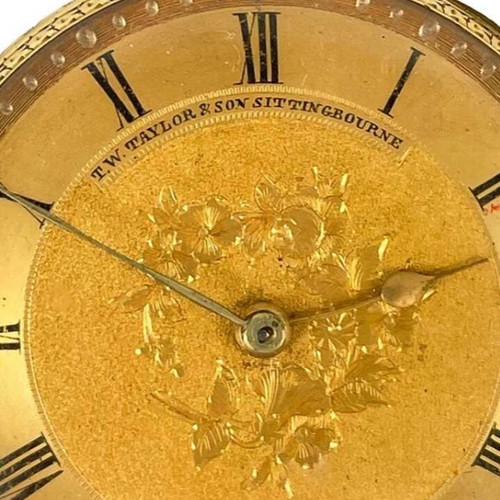 Gold 18 ct Pocket Watch used, solid 18K, 19th century