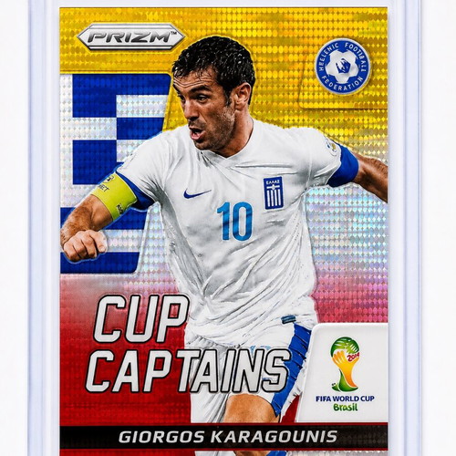 Panini Prizm FIFA World Cup Brazil 2014 Cup Captains Giorgos Karagounis card near mint