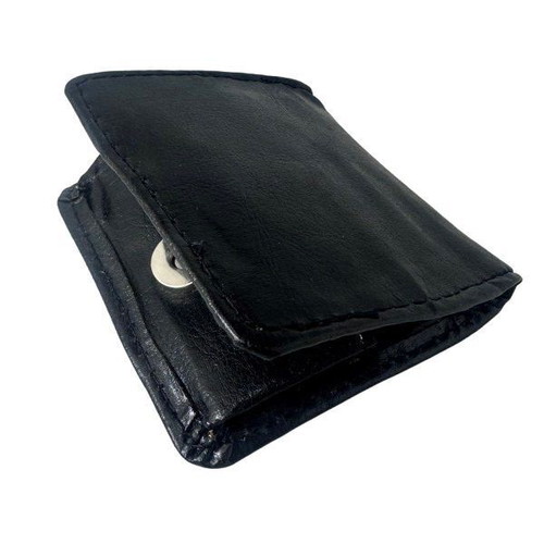 Vintage coin wallet square with button black 8cm new