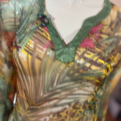 Tunic used one size transparent fits up to large