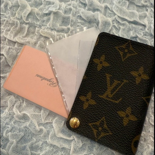 LV cardholder Louis Vuitton vintage like new, beige and brown