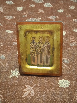 Religious icon used, wooden 13x10cm