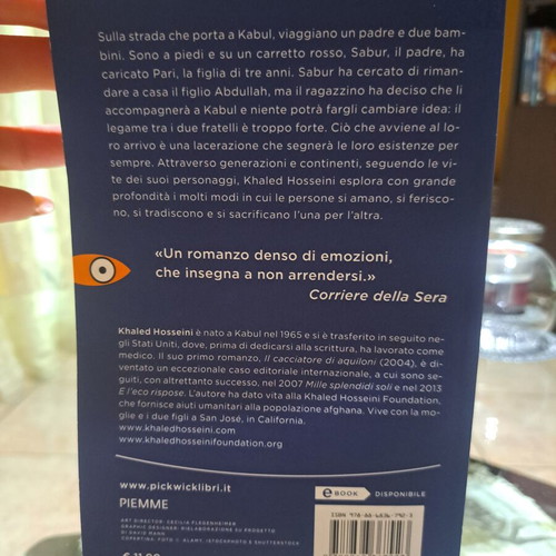 E l'eco rispose Italian book new by Khaled Hosseini