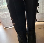 Replay suede combat boots with side zipper like new, black size 38
