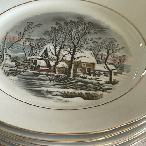 Porcelain tea set like new by Crown Bavaria with cake plates and accessories