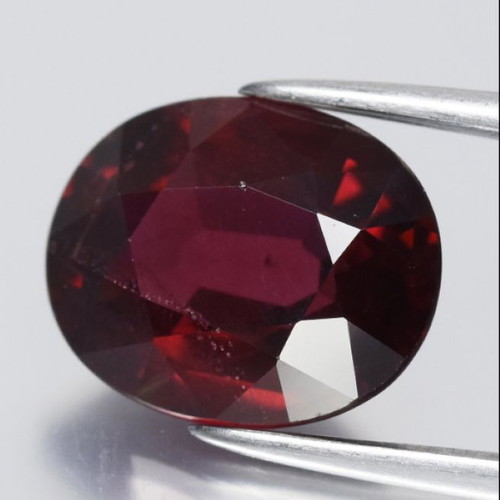 Rhodolite Garnet 3.90 ct ALGT Certified Deep Purplish Red Untreated