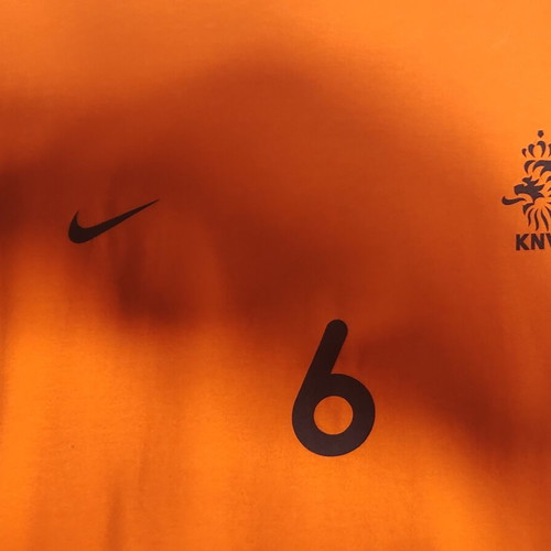 Nike KNVB Netherlands football jersey Ronald de Boer 6, orange