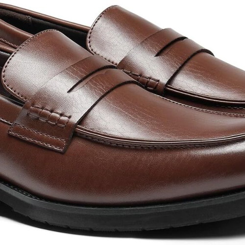 Bruno Marc men's loafers vegan leather size 46 brown