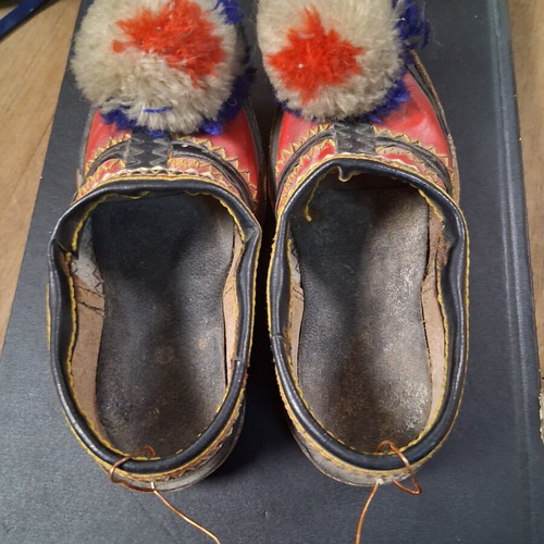Vintage children's tsarouhia used, decorative