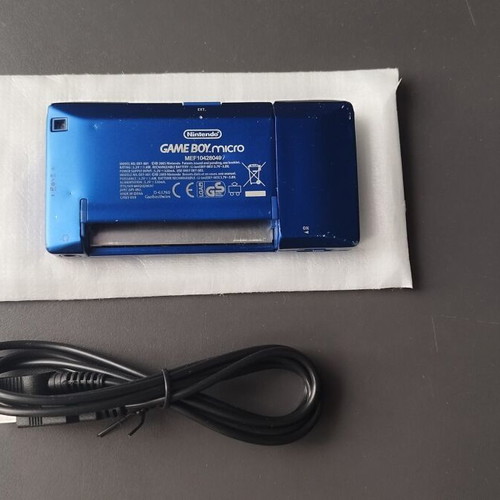 Nintendo Gameboy Micro Cobalt Blue used with USB charger