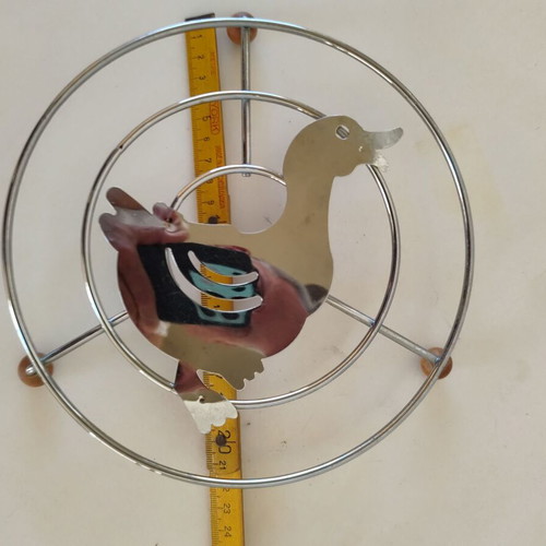 Stainless steel kitchen rack like new with duck design