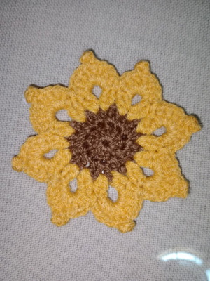 Sunflower coaster set with basket handmade new