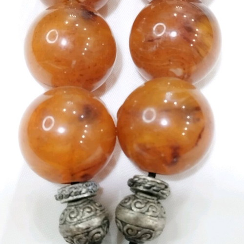 Vintage Turkish Worry Beads made of ambroid amber like new