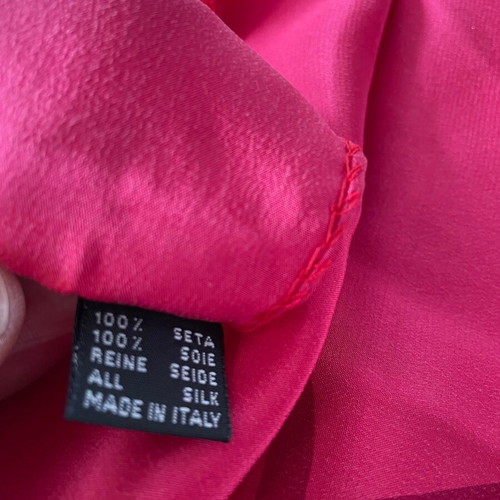 Montana silk scarf new, fuchsia with red
