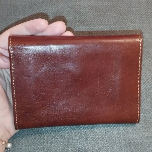 Esse Kappa men's leather wallet, brown, vintage style