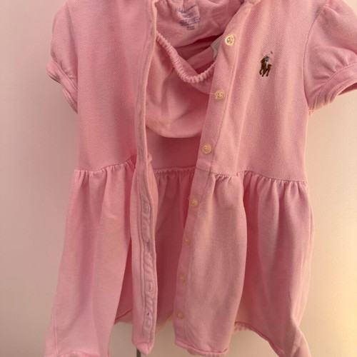 Ralph Lauren pink dress with panties like new, 12 months
