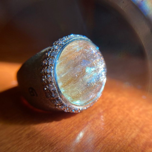 Galerie Tsangarakis ring used, 925 silver and 0.10 micro gold