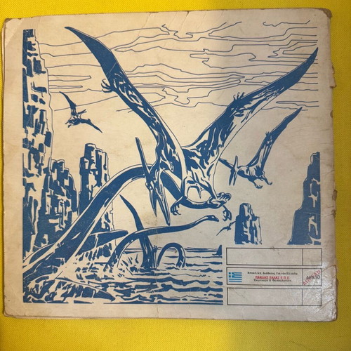 Prehistoric Animals sticker album by Panini used, 1980s edition
