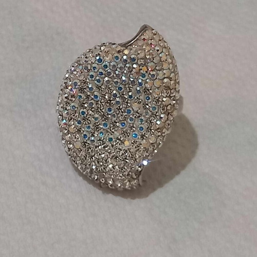 Silver 925 ring new with zircon large and heavy