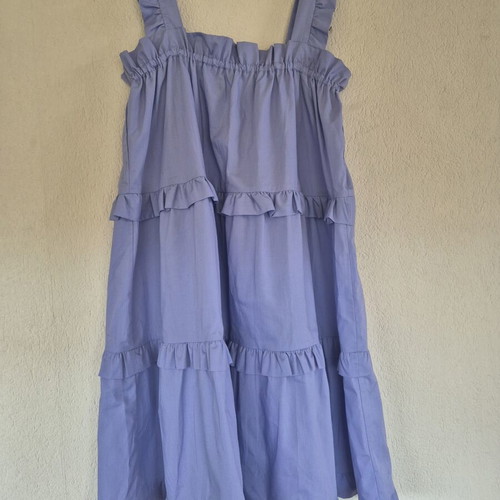 Chaton lilac summer midi dress with ruffles, like new