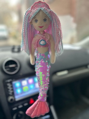 Розова русалка с пайети като ново от Германия