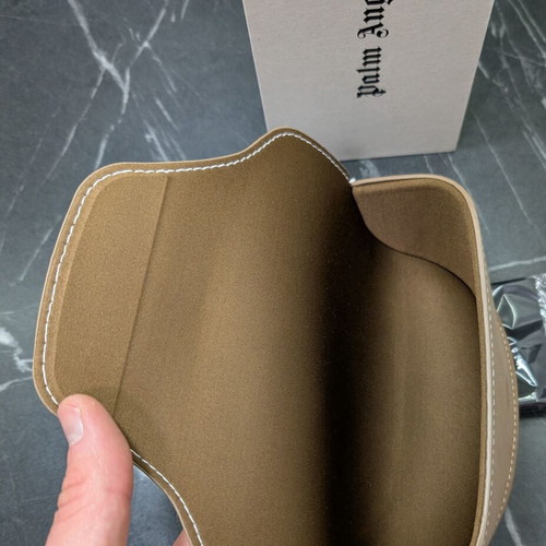 Palm Angels sunglasses case new brown with card and box