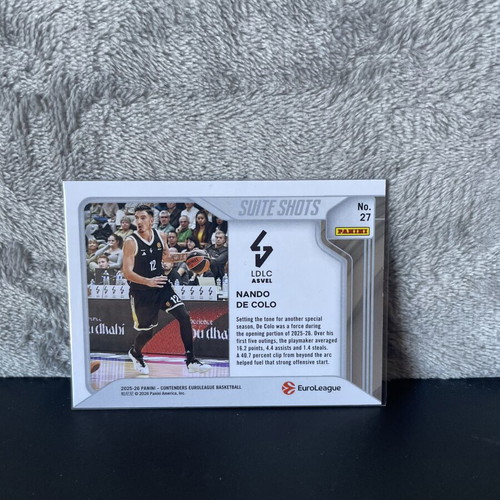 Nando De Colo Suite Shots 2025-26 Panini Contenders Euroleague card like new