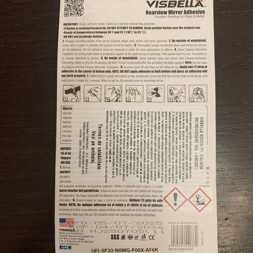 Rearview mirror adhesive new for car windshield