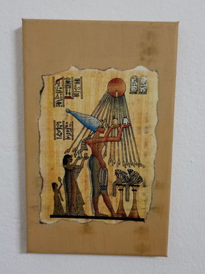 Framed canvas with decoupage