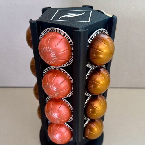 Rotating coffee capsule holder compatible with Nespresso Vertuo new