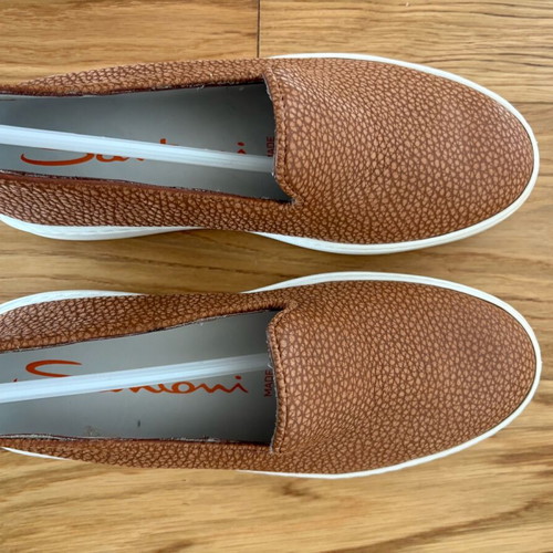 Santoni slip on new camel color, size 36