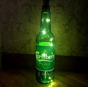 επιτραπέζιο φωτιστικό με φωτισμό LED μπουκάλι Carlsberg (διακοσμητικό)
