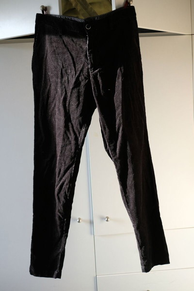 Κοτλέ μαύρο slim fit παντελόνι